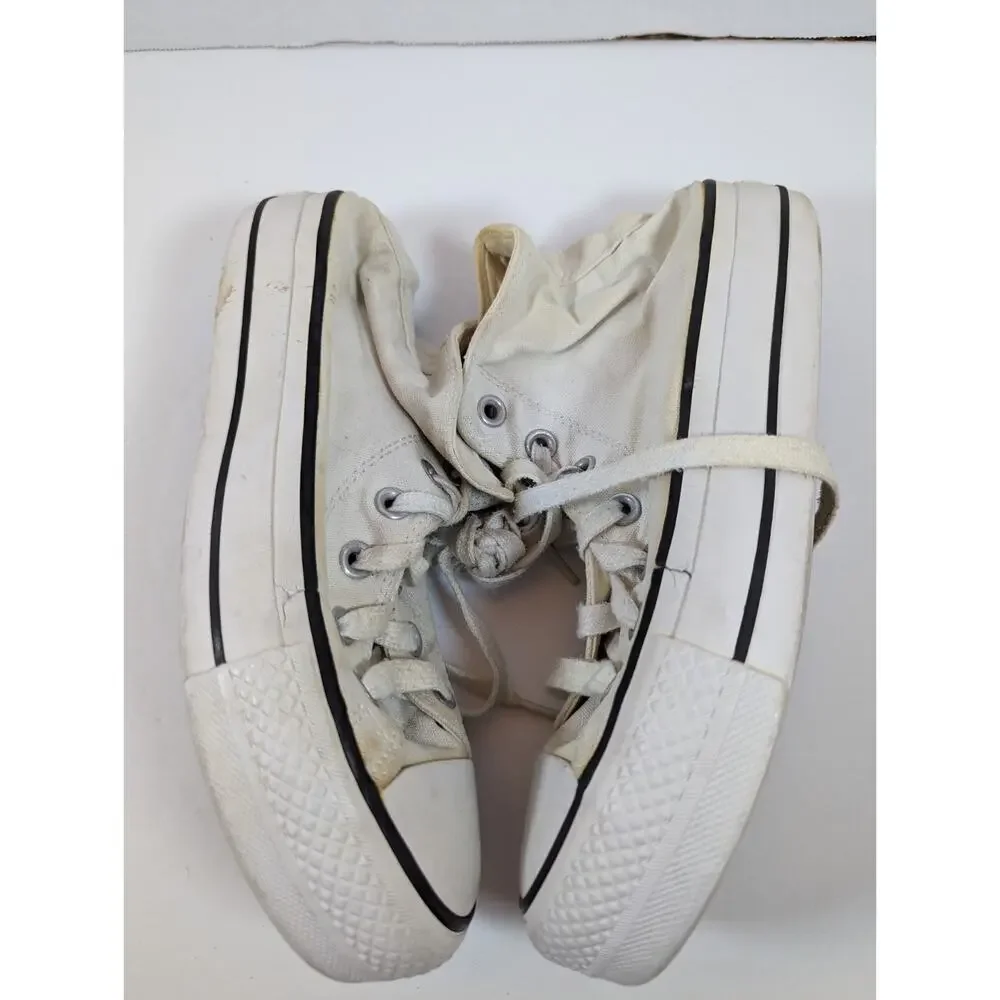 Converse Chuck Taylor All Star Hi Classic White With Black Stripe Size 6.5